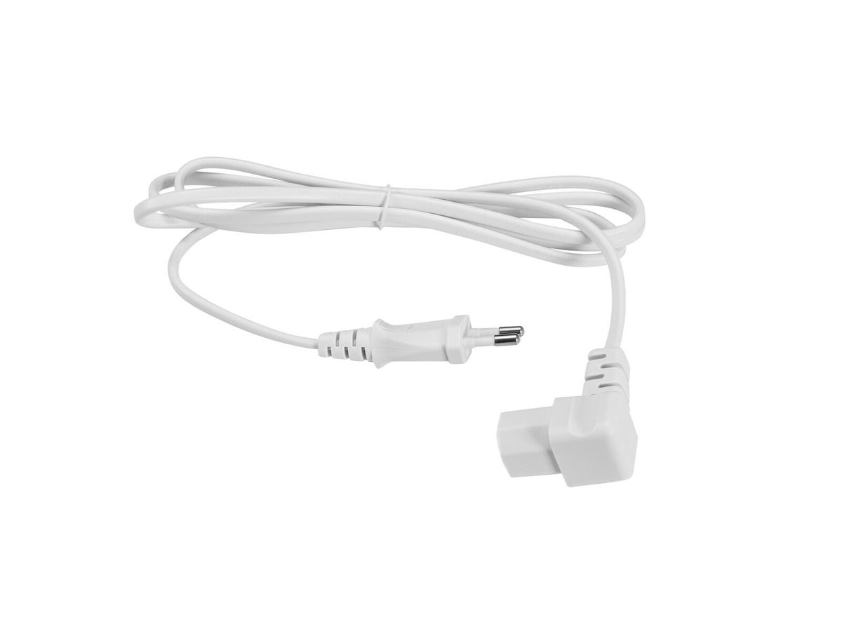 Omnitronic Kaltgeräte Netzkabel 2x0,75 1,5m C17 abgewinkelt ws