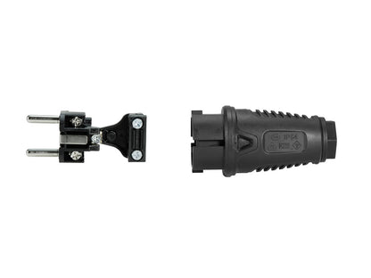 PC Electric Schutzkontakt Stecker Gummi sw – Ansicht 2
