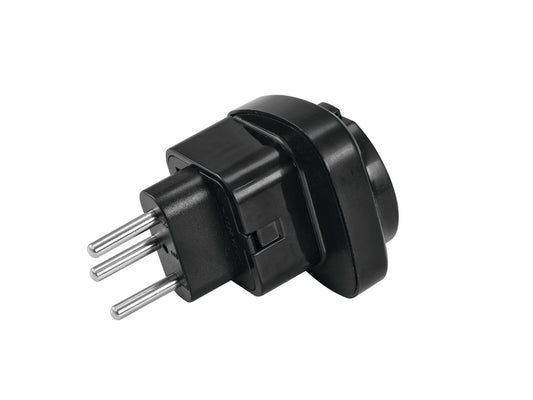 Omnitronic Adapter EU/CH Stecker 10A sw