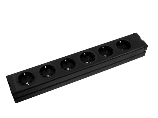 Eurolite Steckdosenleiste 6-fach ALU sw