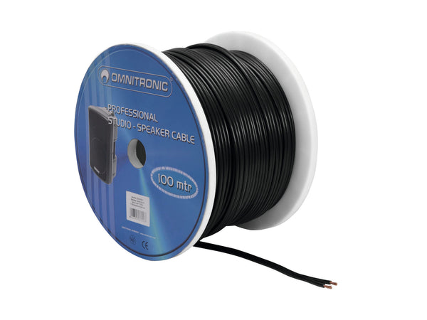 Omnitronic Lautsprecherkabel 2x2,5 100m schwarz