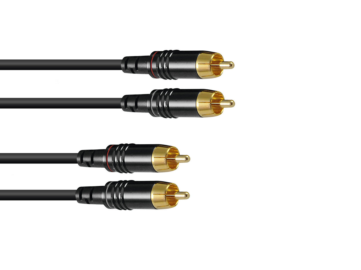 Sommer Cable Cinch Kabel 2x2 0,5m sw Hicon