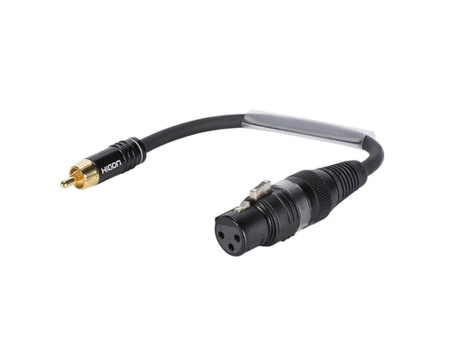 Sommer Cable Adapterkabel XLR(F)/Cinch(M) 0,15m sw