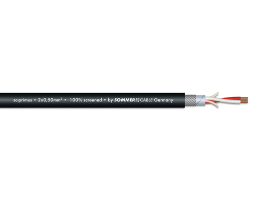 Sommer Cable Mikrofonkabel 2x0,50 100m sw SC-Primus FRNC