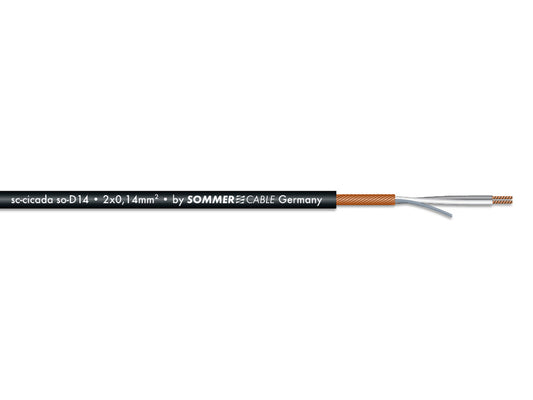 Sommer Cable Mikrofonkabel 2x0,14 100m sw SC-CICADA