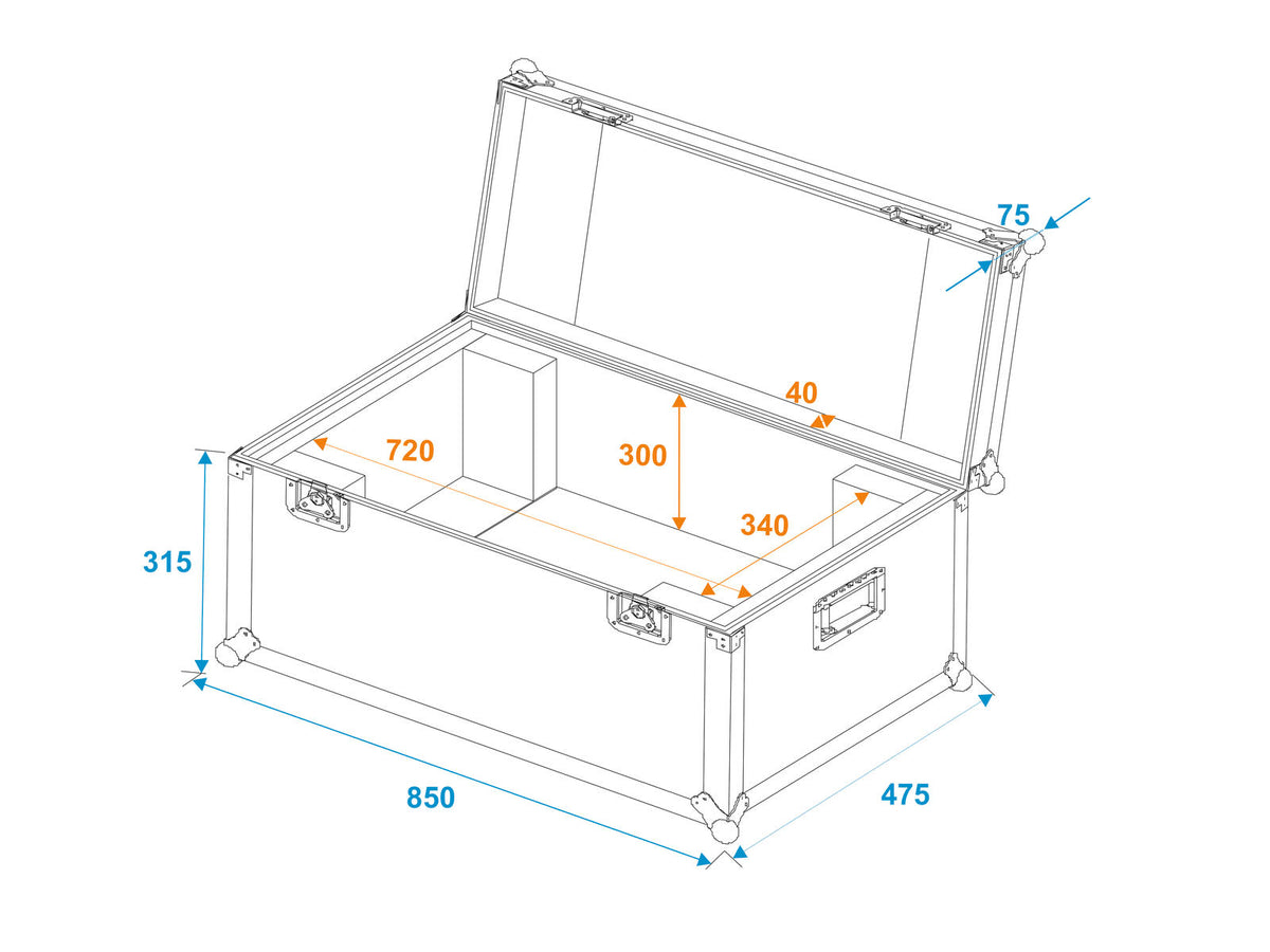 Roadinger Flightcase ANTARI M-5/M-8/M-10 – Ansicht 6