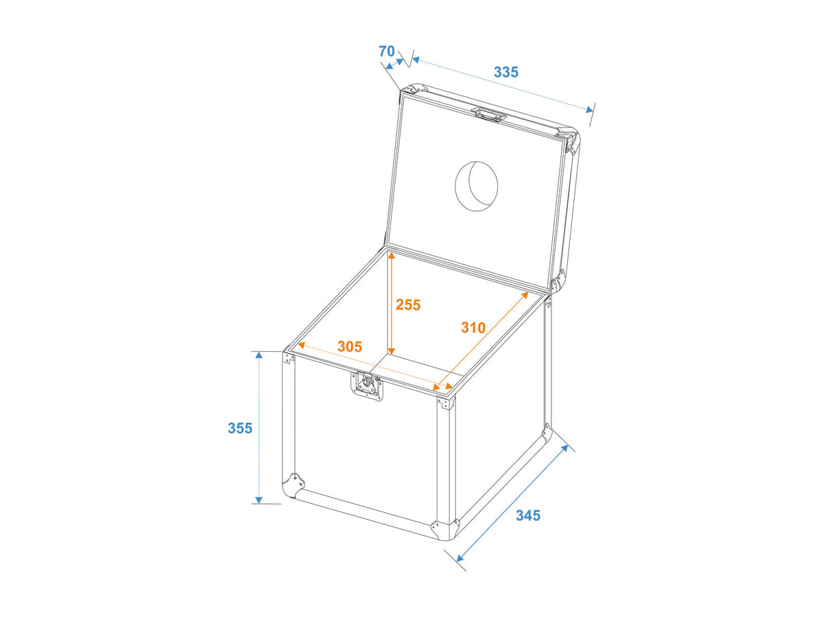 Roadinger Flightcase Spiegelkugel 30cm – Ansicht 2