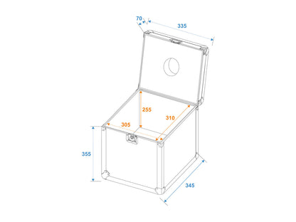 Roadinger Flightcase Spiegelkugel 30cm – Ansicht 2