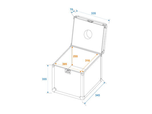 Roadinger Flightcase Spiegelkugel 30cm – Ansicht 2
