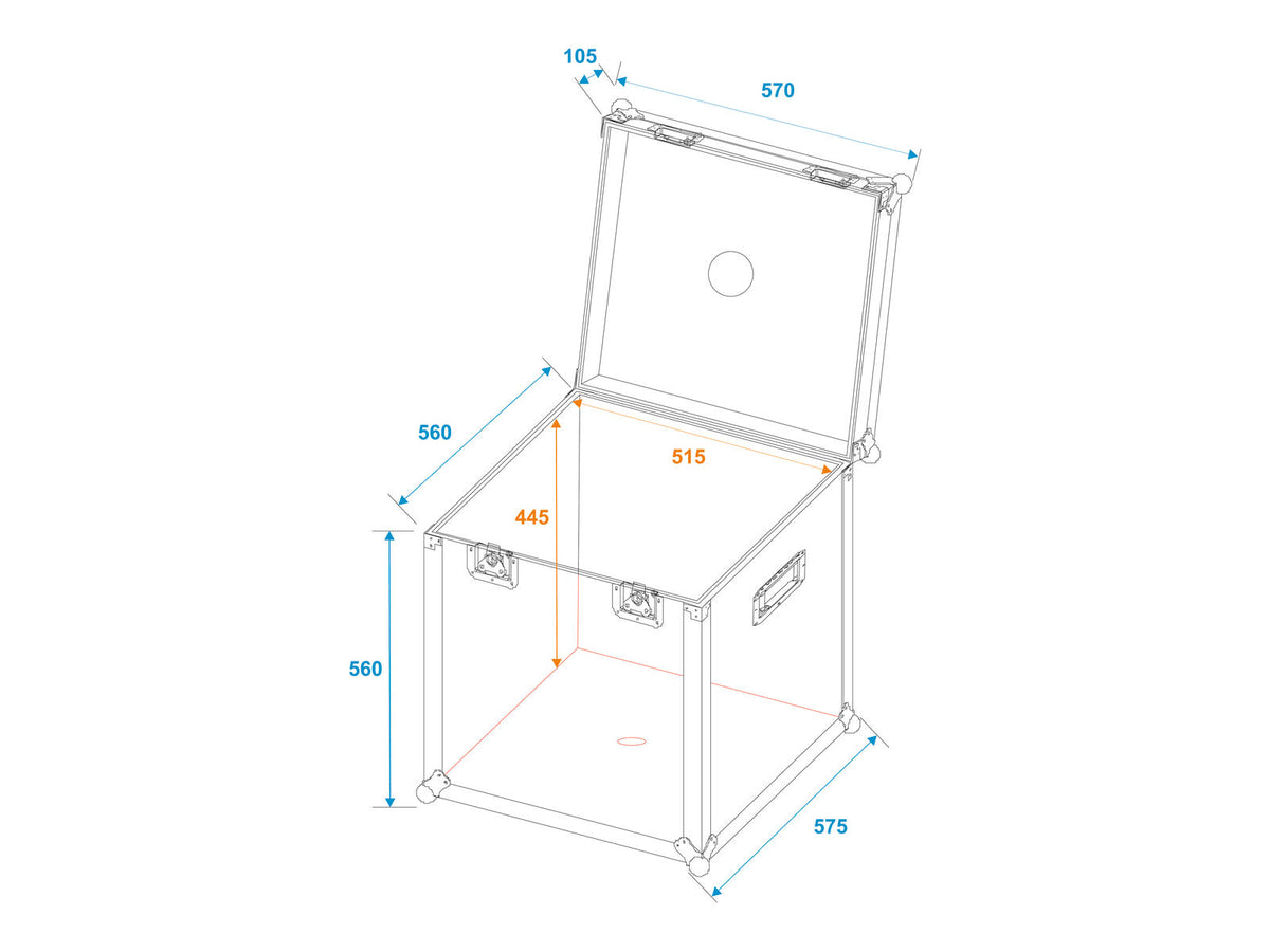 Roadinger Flightcase Spiegelkugel 50cm – Ansicht 2