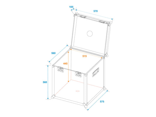 Roadinger Flightcase Spiegelkugel 50cm – Ansicht 2