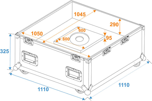Roadinger Flightcase Spiegelkugel 100cm – Ansicht 2