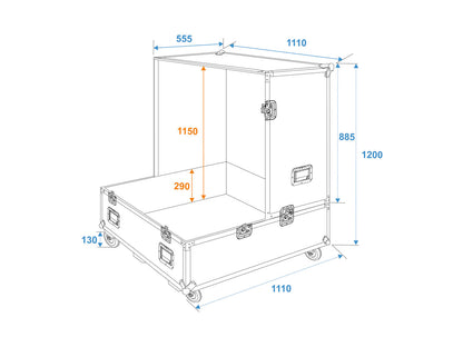 Roadinger Flightcase Spiegelkugel 100cm – Ansicht 5