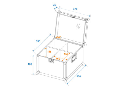 Roadinger Flightcase 4x AKKU UP-4 – Ansicht 6