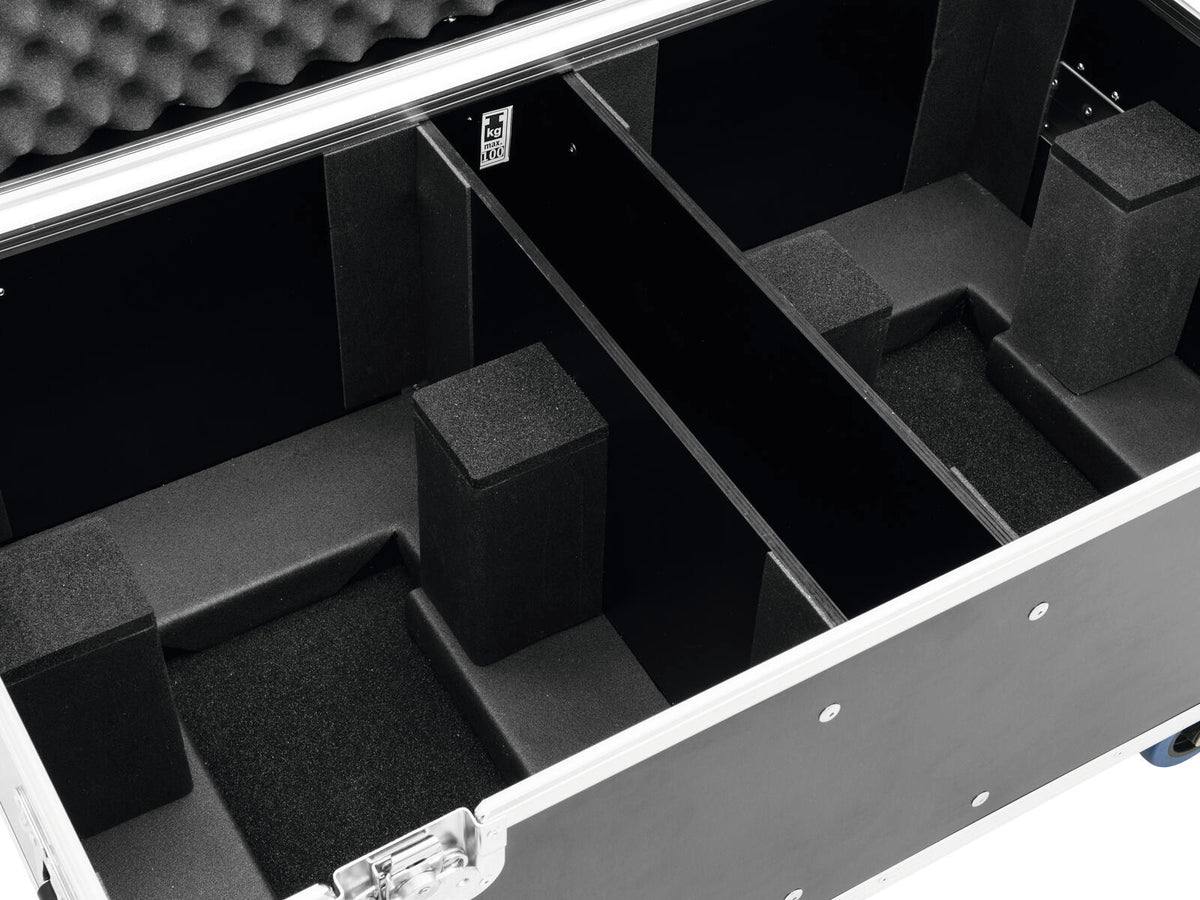 Roadinger Flightcase 2x THA-250F mit Rollen – Ansicht 4