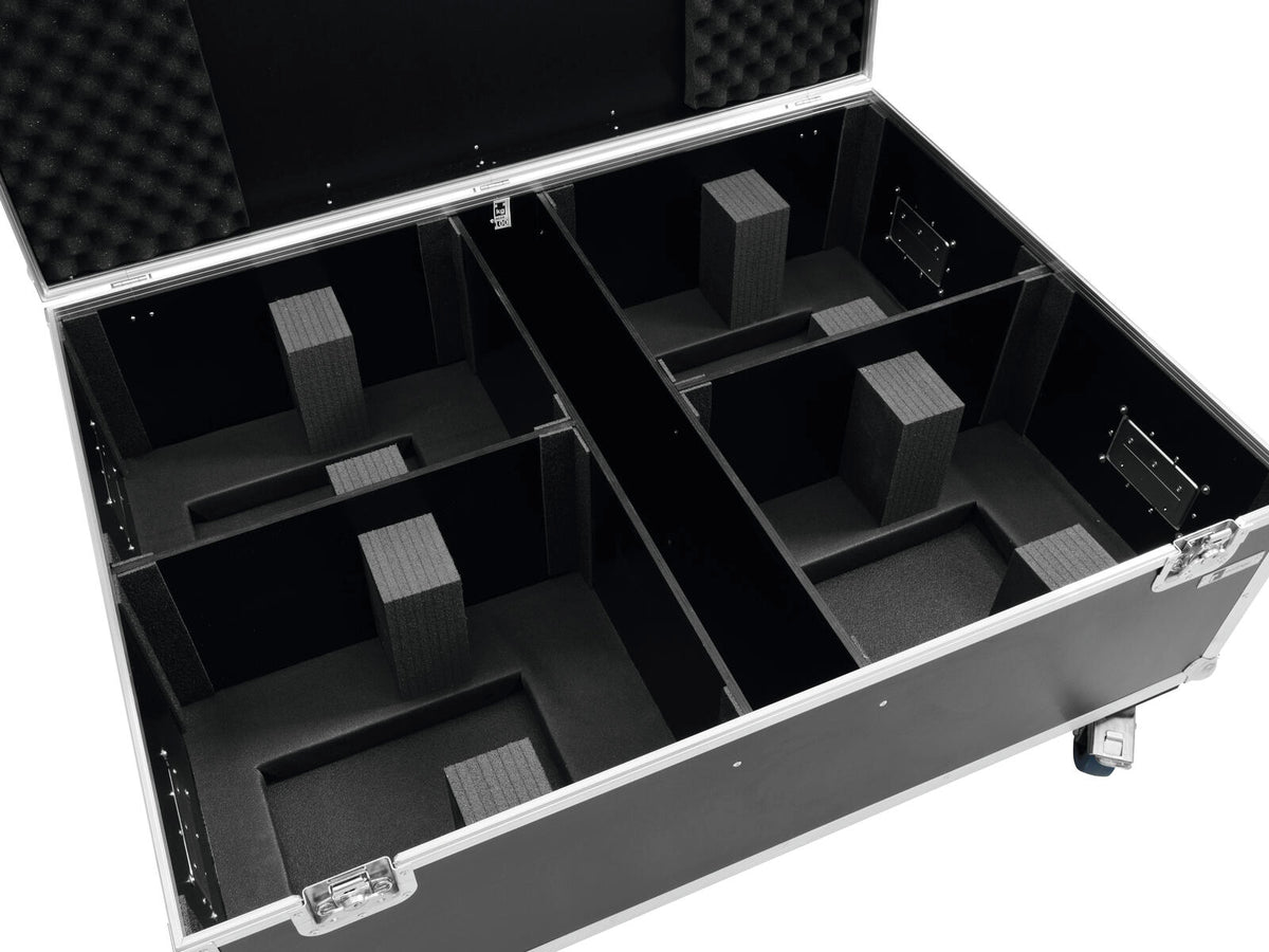 Roadinger Flightcase 4x THA-250F mit Rollen – Ansicht 4