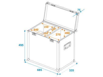 Roadinger Flightcase 2x TSL-750/TSL-1200 – Ansicht 5