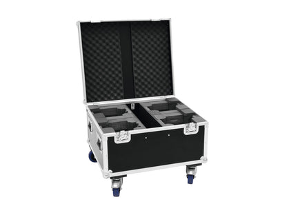 Roadinger Flightcase 4x LED TMH-X1 Moving-Head Beam mit Rollen – Ansicht 3