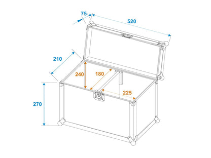 Roadinger Flightcase 2x LED PFE-50 3000K Profile Spot – Ansicht 5