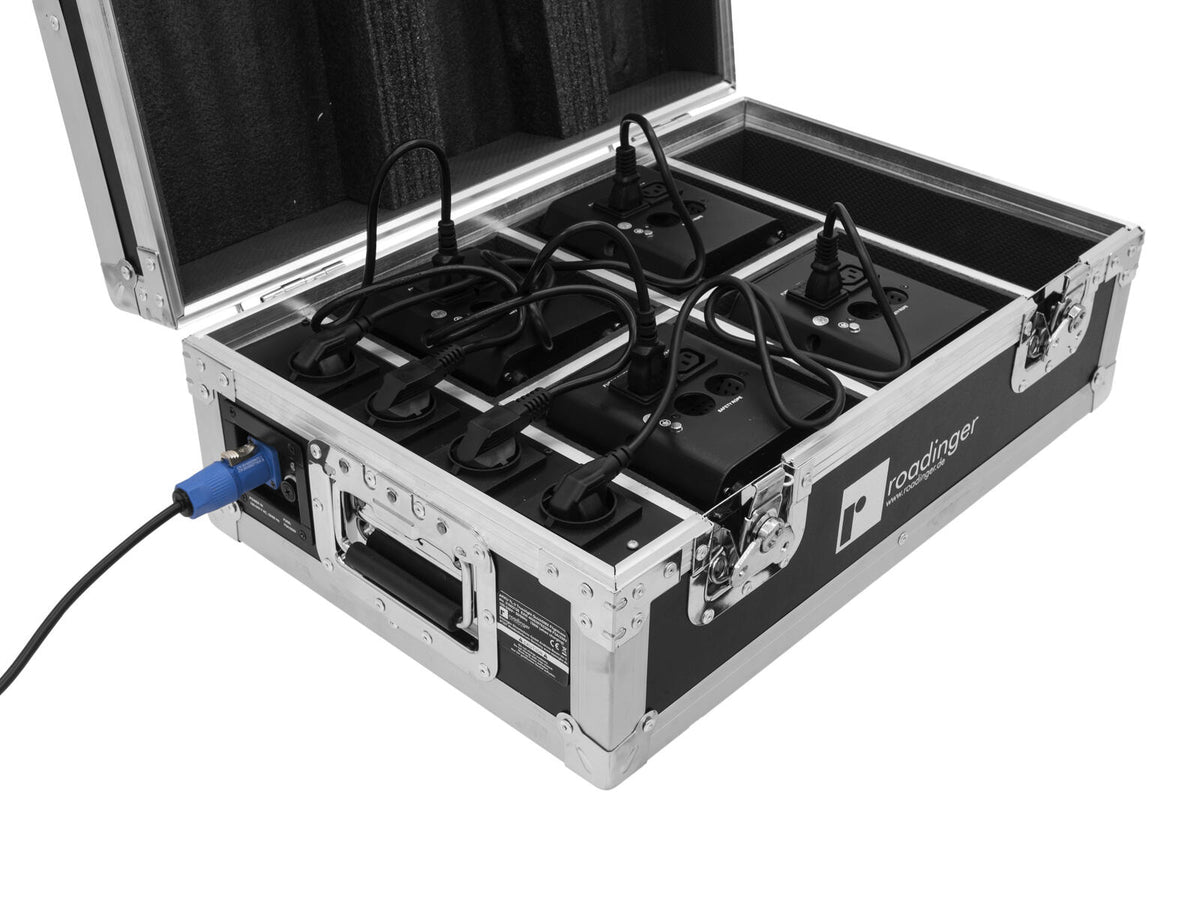 Roadinger Flightcase 4x AKKU TL-3 Trusslight QuickDMX mit Ladefunktion – Ansicht 7