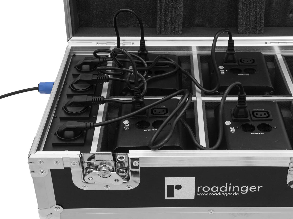 Roadinger Flightcase 4x AKKU TL-3 Trusslight QuickDMX mit Ladefunktion – Ansicht 8