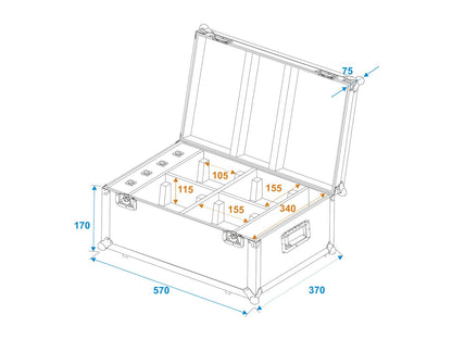 Roadinger Flightcase 4x AKKU TL-3 Trusslight QuickDMX mit Ladefunktion – Ansicht 9