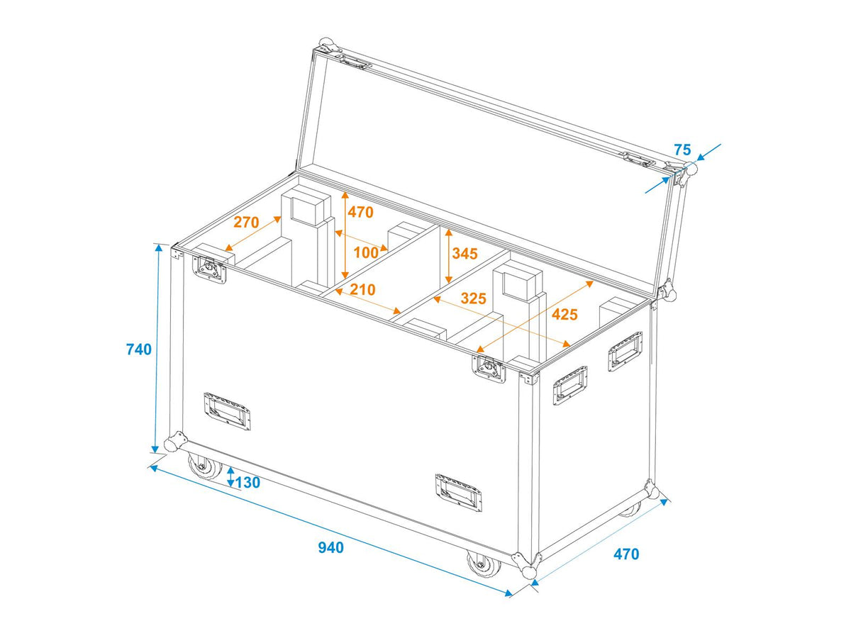 Roadinger Flightcase 2x DMH-300 LED – Ansicht 7