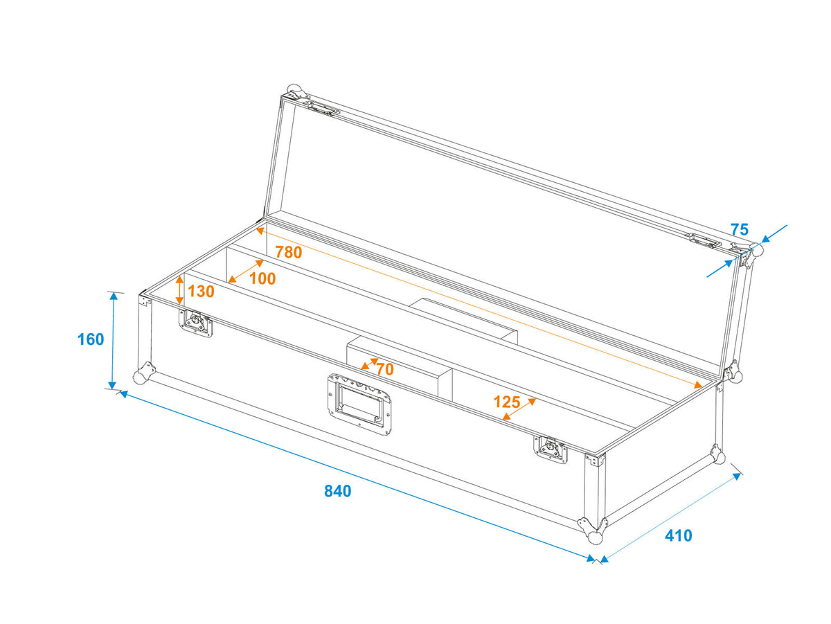 Roadinger Flightcase 2x LED STP-10 ABL Sunbar – Ansicht 5