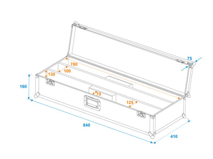Roadinger Flightcase 2x LED STP-10 ABL Sunbar – Ansicht 5