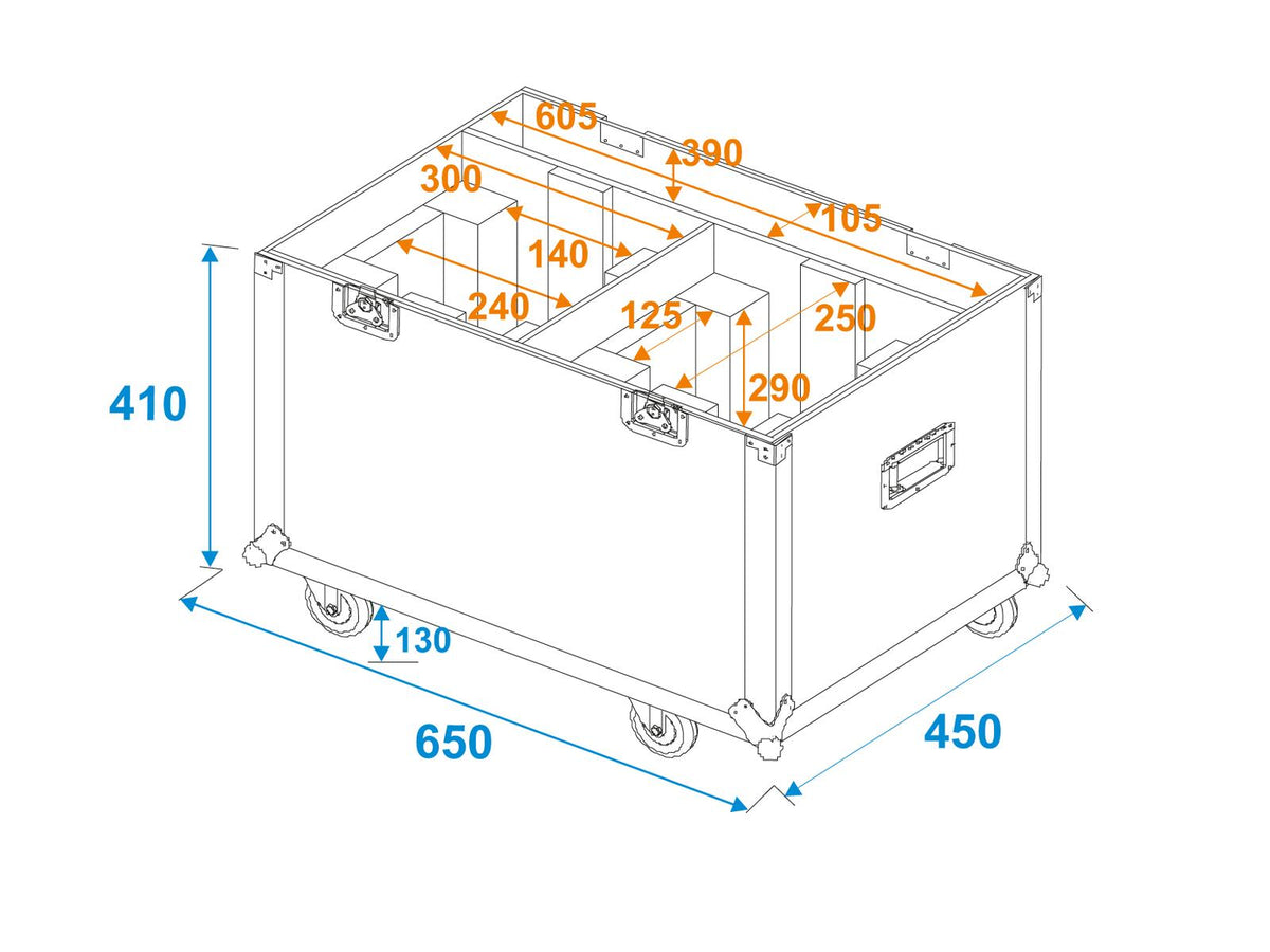 Roadinger Flightcase 2x LED TMH-75 – Ansicht 4