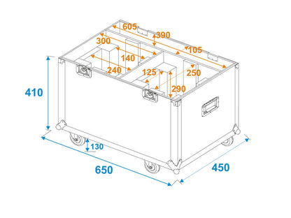Roadinger Flightcase 2x LED TMH-75 – Ansicht 4