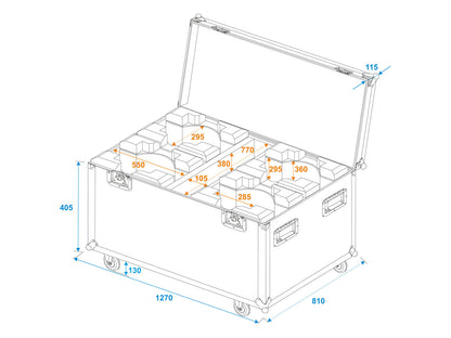 Roadinger Flightcase 4x LED TMH-X19 Moving head – Ansicht 6
