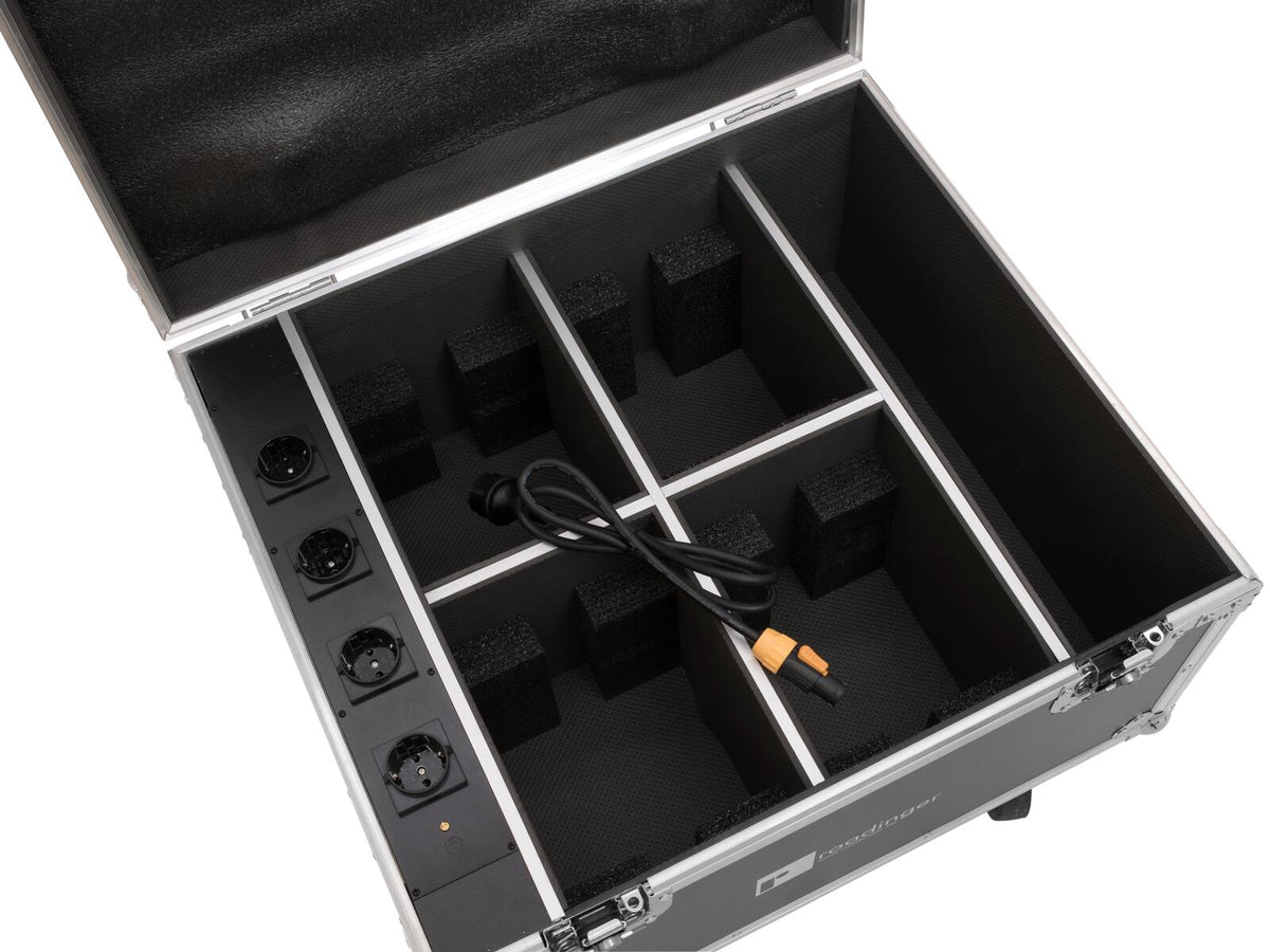 Roadinger Flightcase 4x AKKU IP PAR 7 QCL WDMX mit Ladefunktion – Ansicht 4