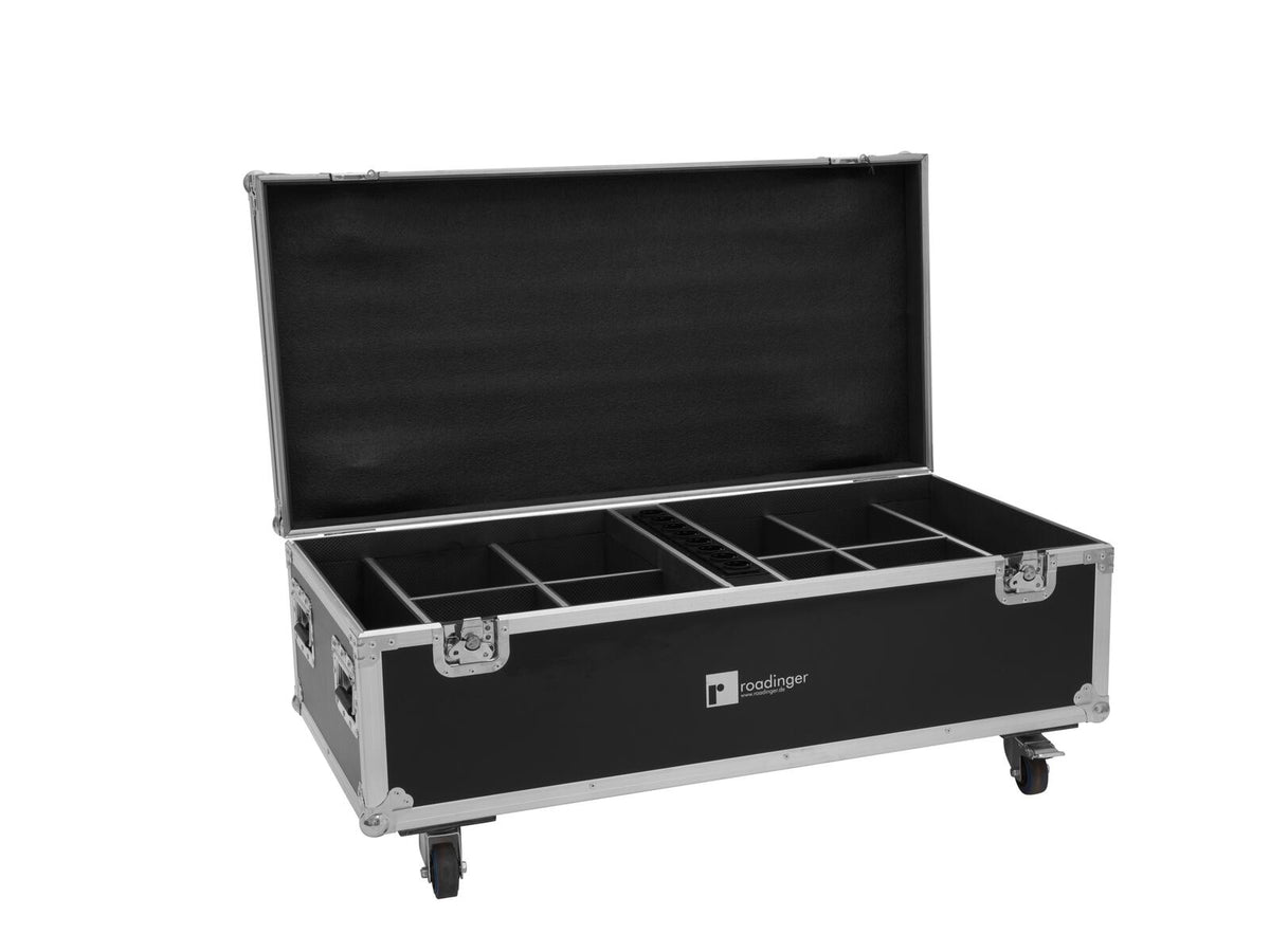 Roadinger Flightcase 8x AKKU IP PAR 7 QCL WDMX mit Ladefunktion