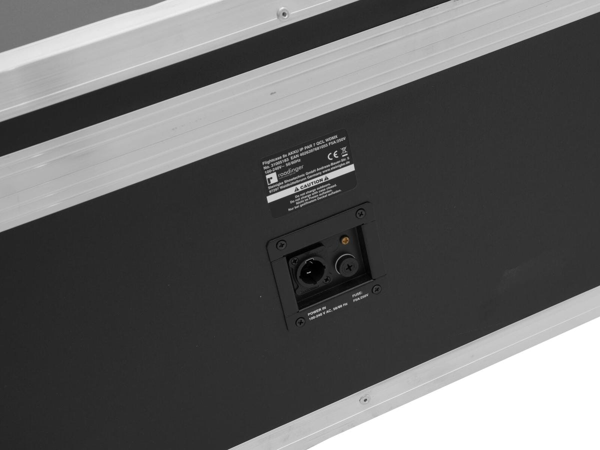 Roadinger Flightcase 8x AKKU IP PAR 7 QCL WDMX mit Ladefunktion – Ansicht 4