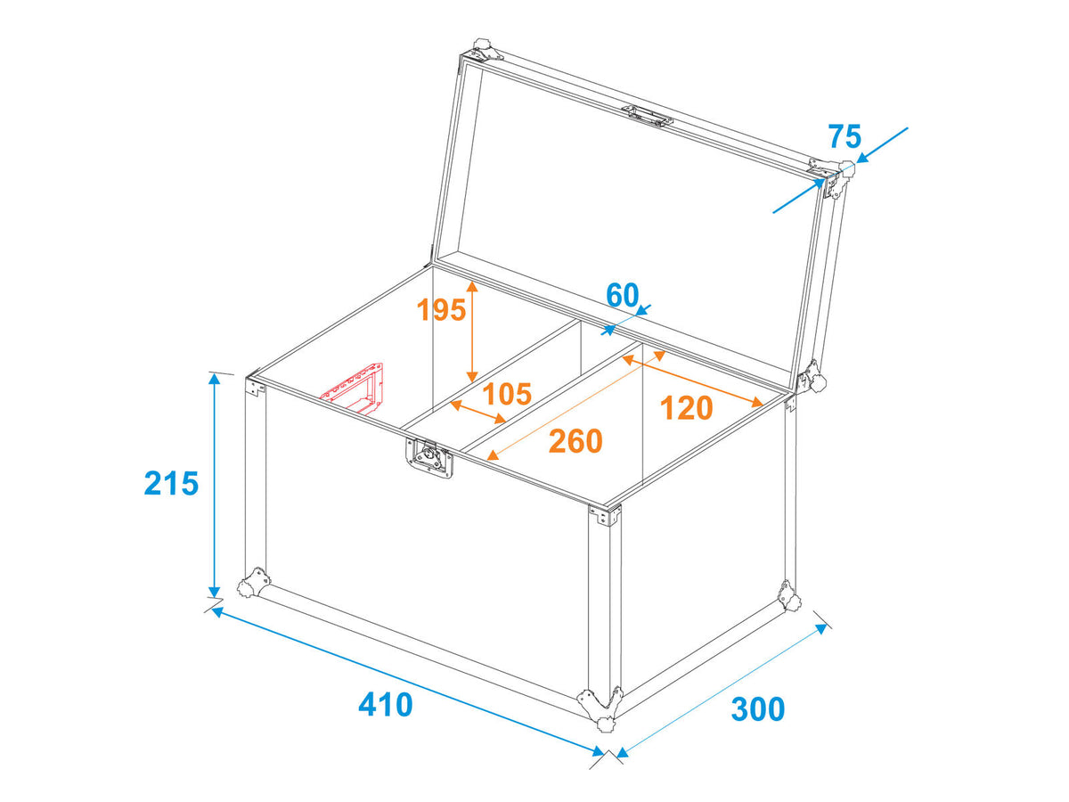 Roadinger Flightcase 2 x LED CBB-2 COB Leiste – Ansicht 5