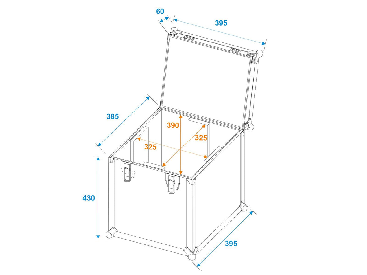 Roadinger Flightcase 1x B-40 HCL/Laser – Ansicht 5