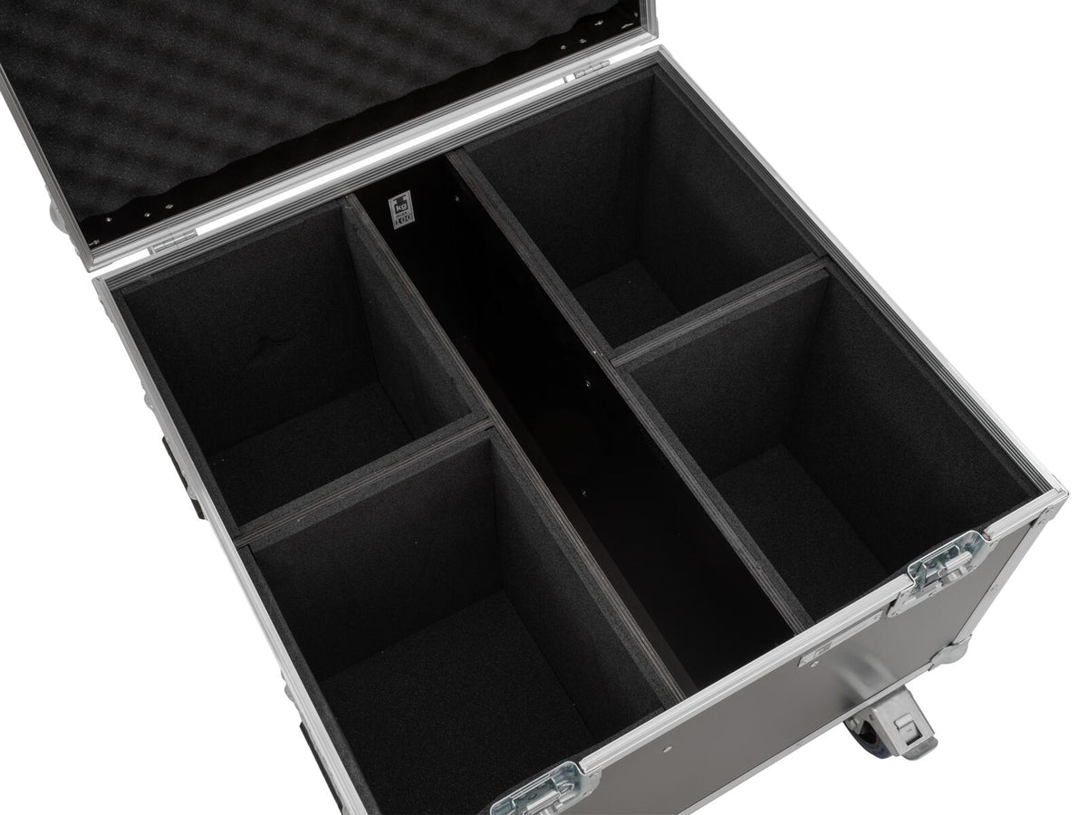 Roadinger Flightcase 4x LED Theatre COB 100 Serie mit Rollen – Ansicht 4