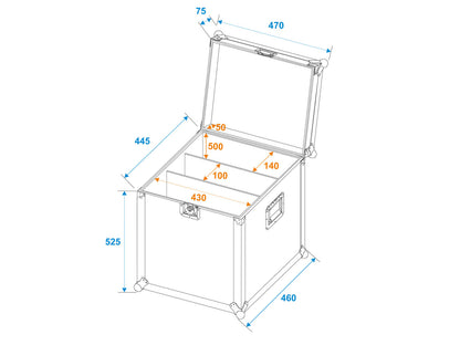 Roadinger Flightcase 2x Audience Blinder 4x100W LED COB CW/WW – Ansicht 5