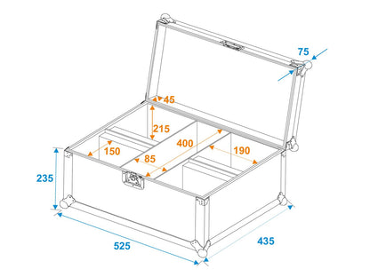 Roadinger Flightcase 4x AKKU UP-4 Entry/IP UP-4 Entry – Ansicht 6