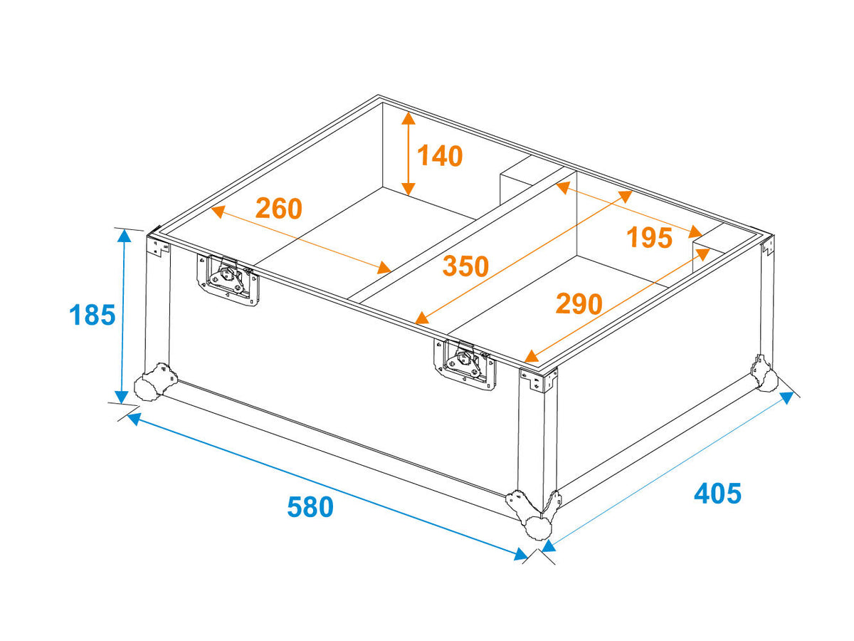 Roadinger Flightcase 2x NSF-100 – Ansicht 6