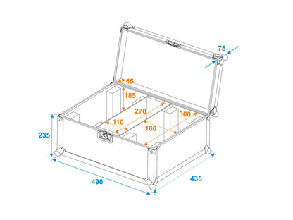 Roadinger Flightcase 2x LED CLS-9 QCL RGB/WW 9x7W – Ansicht 8