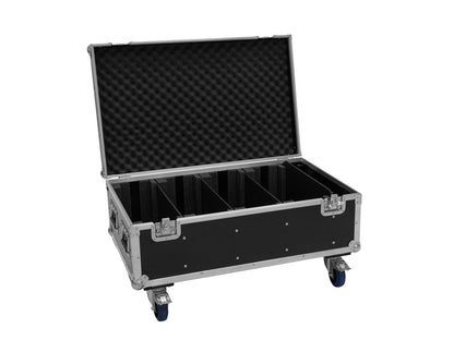 Roadinger Flightcase 4x LED PMB-4 COB QCL mit Rollen