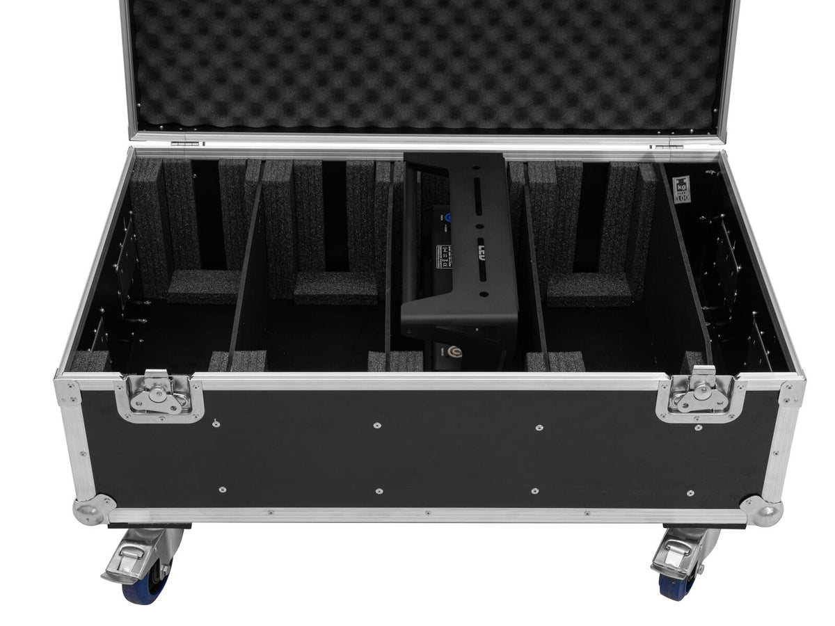 Roadinger Flightcase 4x LED PMB-4 COB QCL mit Rollen – Ansicht 4