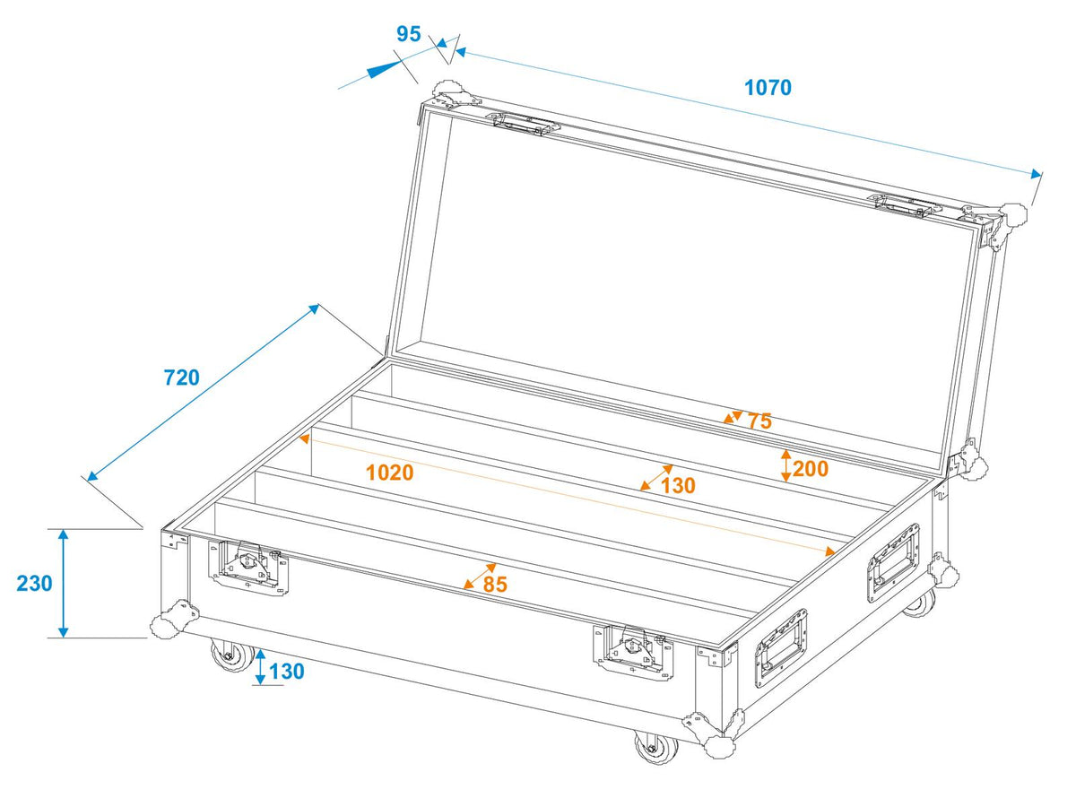 Roadinger Flightcase 4x LED IP Atmo Bar 10 – Ansicht 5