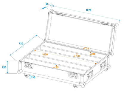 Roadinger Flightcase 4x LED IP Atmo Bar 10 – Ansicht 5