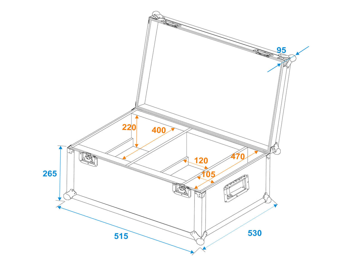 Roadinger Flightcase 2x LED CLS-18 QCL RGB/WW – Ansicht 5