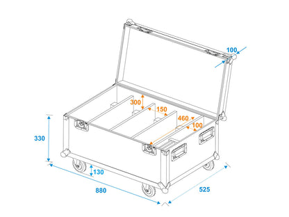 Roadinger Flightcase 4x Multiflood IP 8x10W RGBW Wash – Ansicht 8