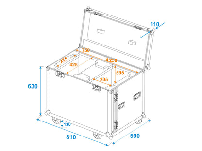 Roadinger Flightcase 2x DMH-380 – Ansicht 7