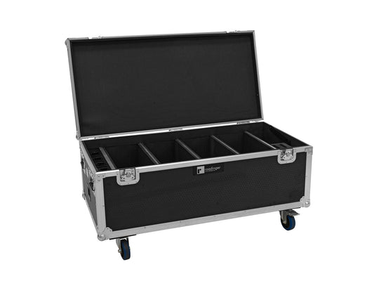 Roadinger Flightcase 4x AKKU Multiflood IP 18x10W RGBW Wash CRMX mit Ladefunktion